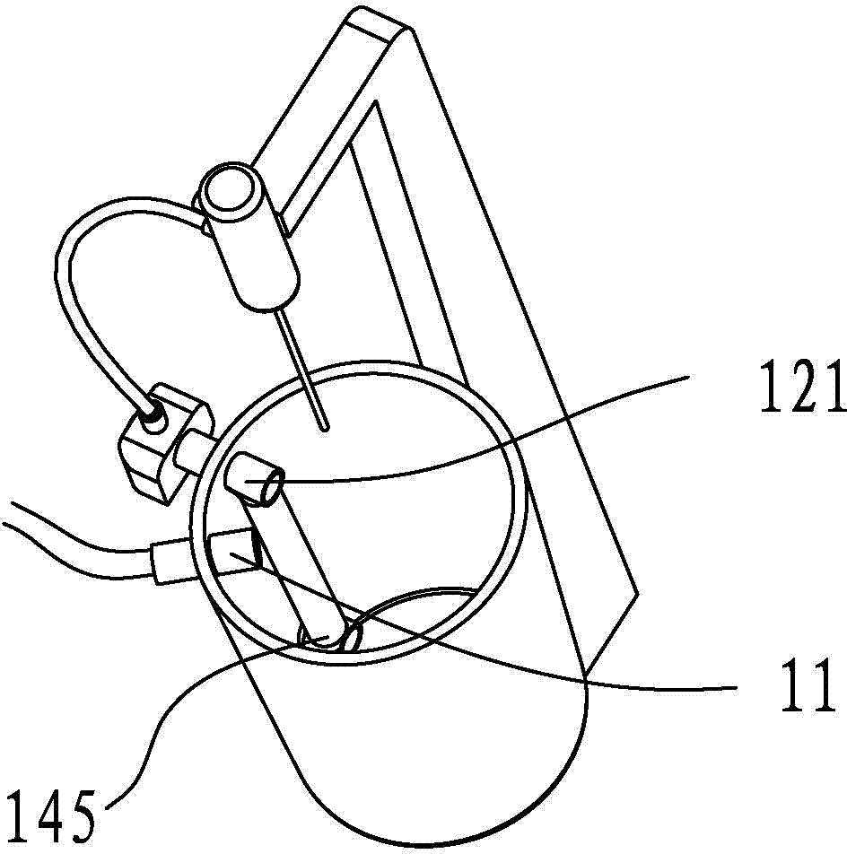 Discharging opening structure of vacuum stirring barrel