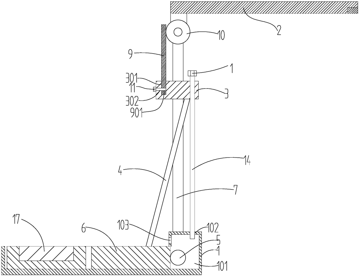 LED lamp bracket convenient to store