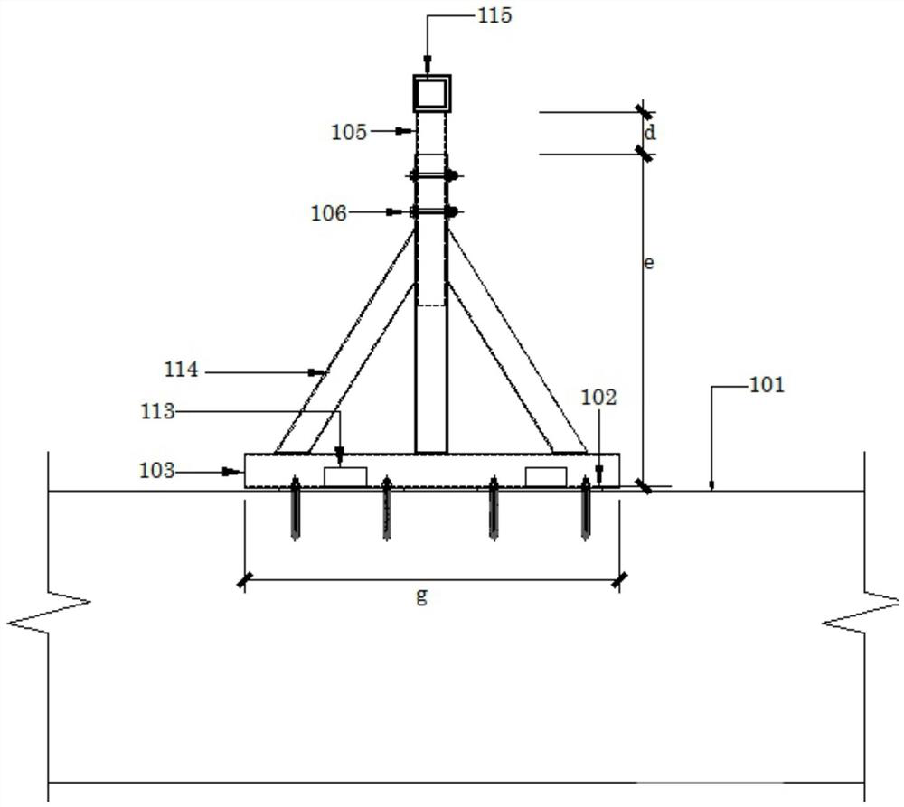 Hanging basket bracket mechanism on structural beam and installation method
