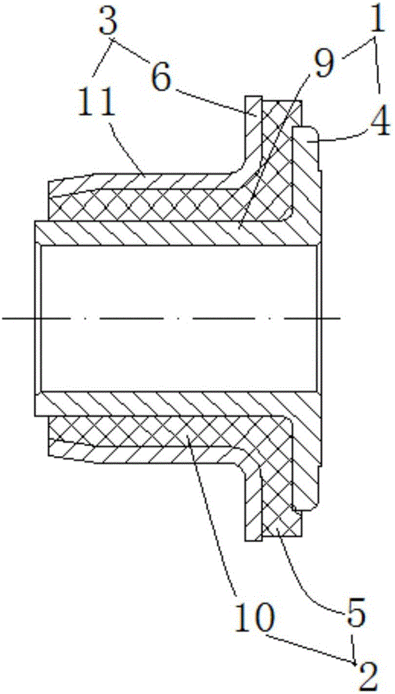 Shock absorption structure of rack and pinion steering gear and installation method of shock absorption structure