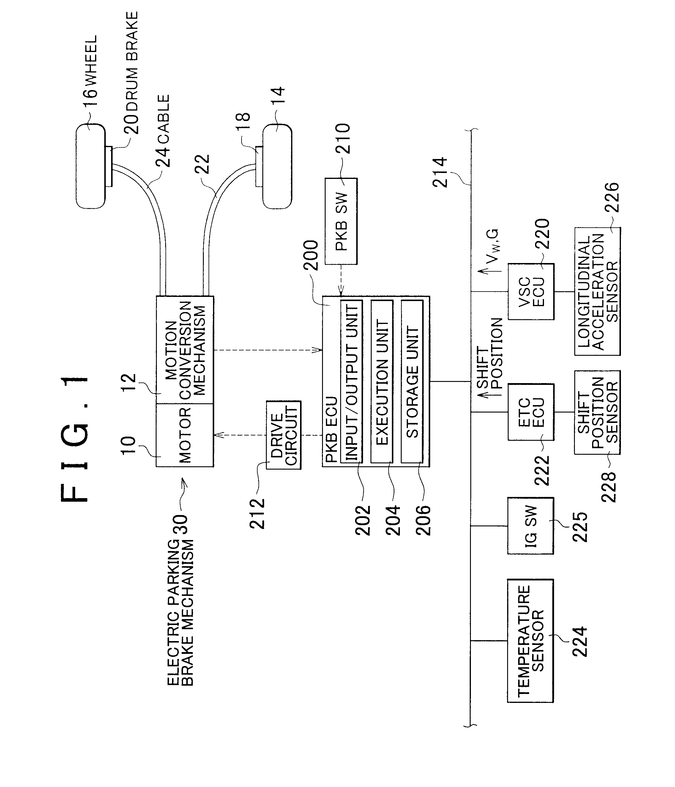 Electric parking brake system and method for controlling the electric parking brake system