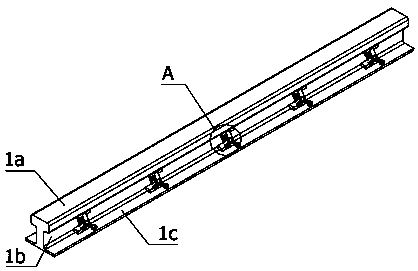 Low-noise damping iron rail
