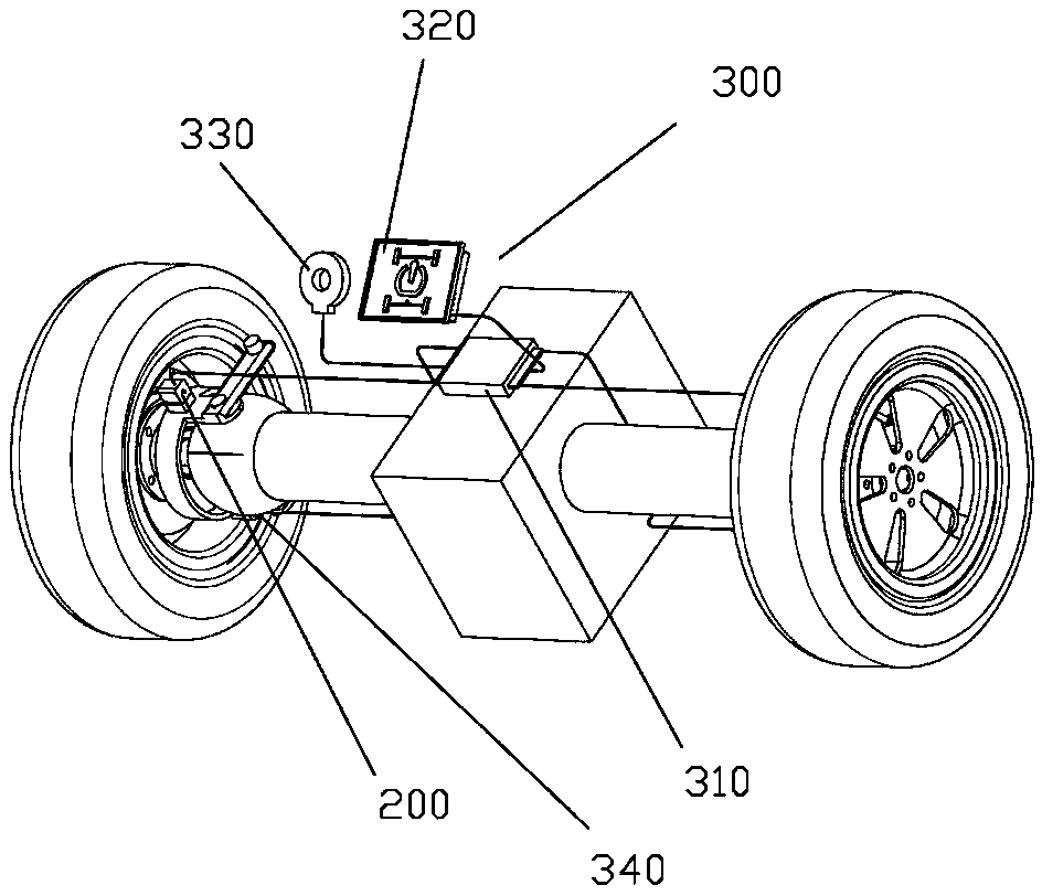 Electric control flat-tyre hedging system