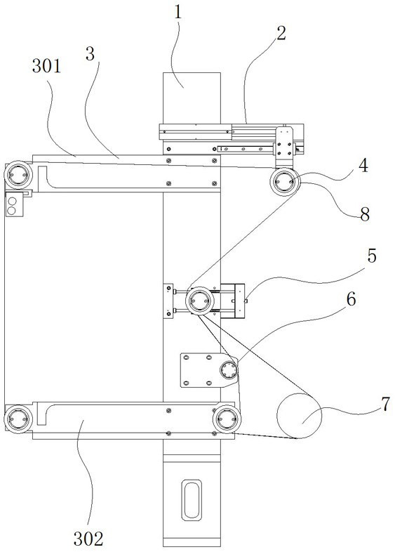 Diamond wire cutting double-wire mechanism