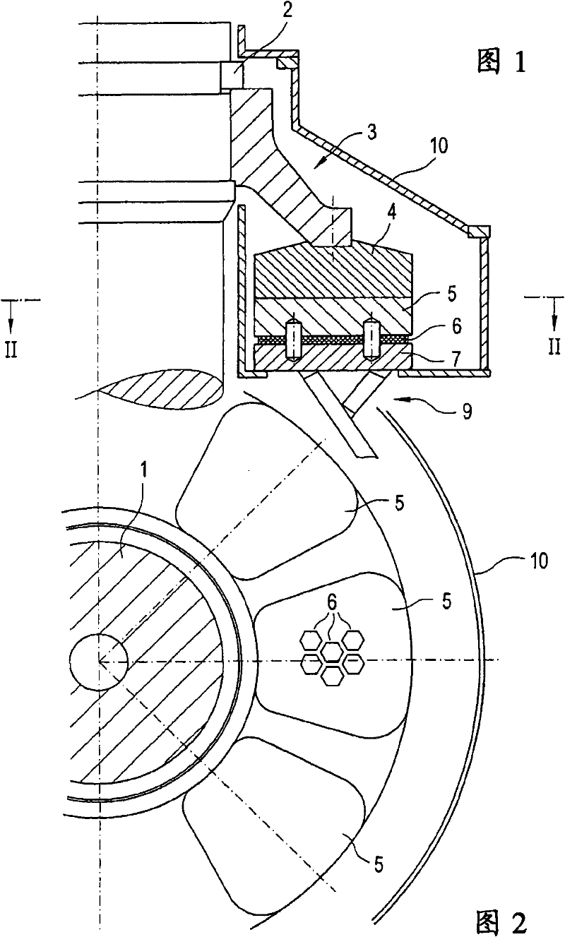 Thrust bearing for a shaft, particularly for the shaft of a water turbine