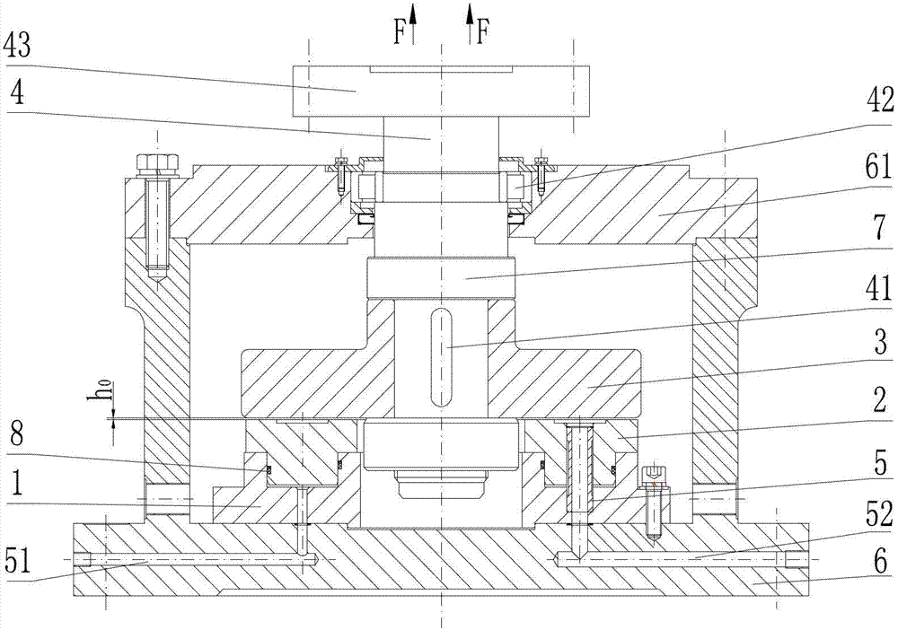 Hydraulic jacking device for rotating mechanism