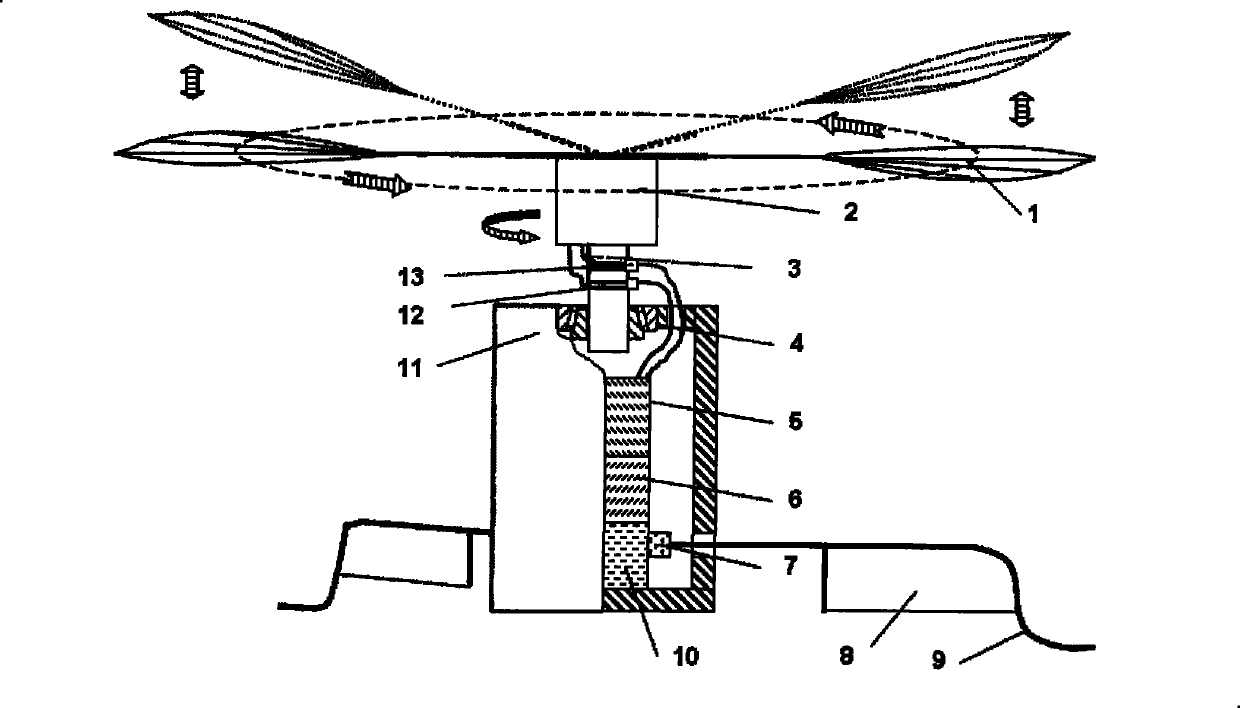 Flapping rotor wing design method and microminiature flapping rotor wing designed according to the method