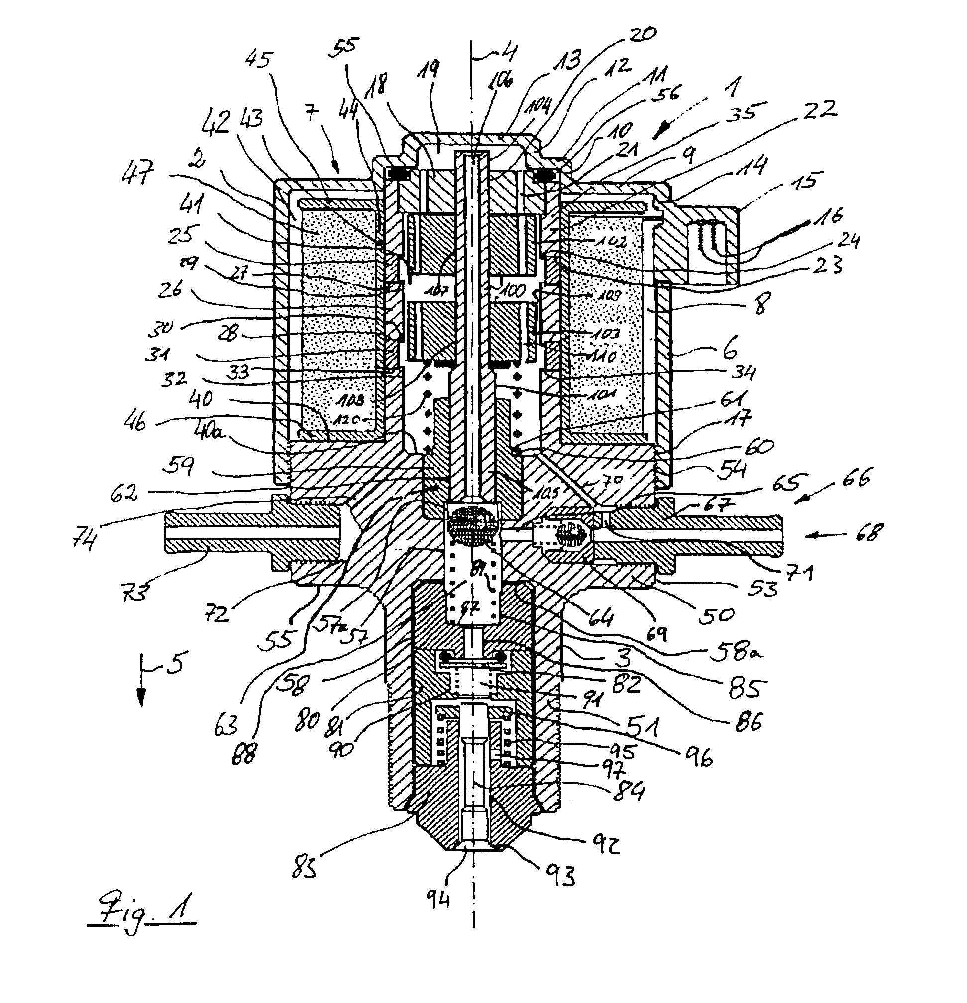 Device for delivering and/or spraying flowable media, especially fluids