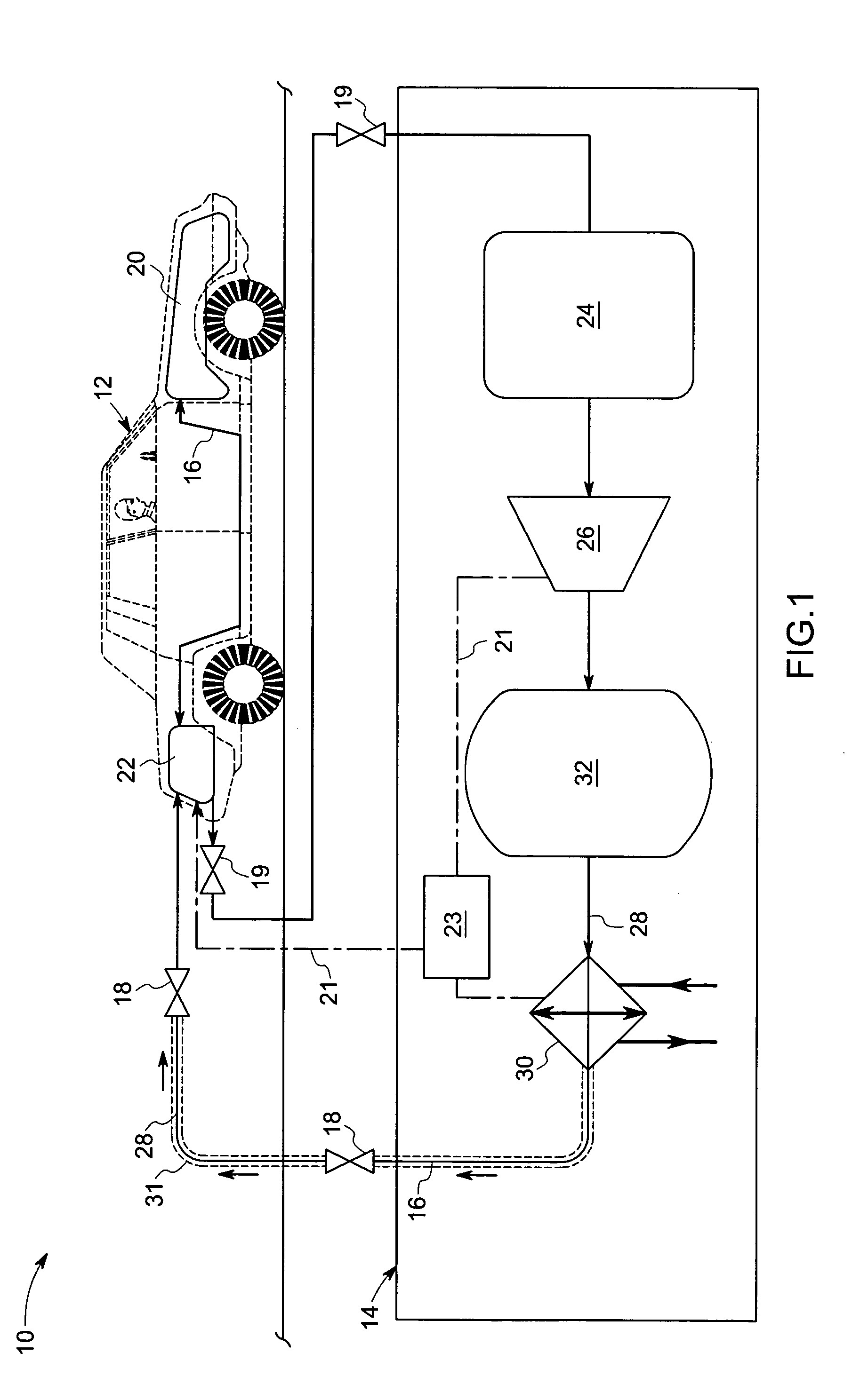 System and method for storing and discharging hydrogen