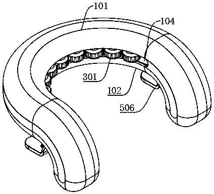 Internally circulating type shoulder and neck massager