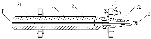 Bending multi-stage rod ion focusing transmission component