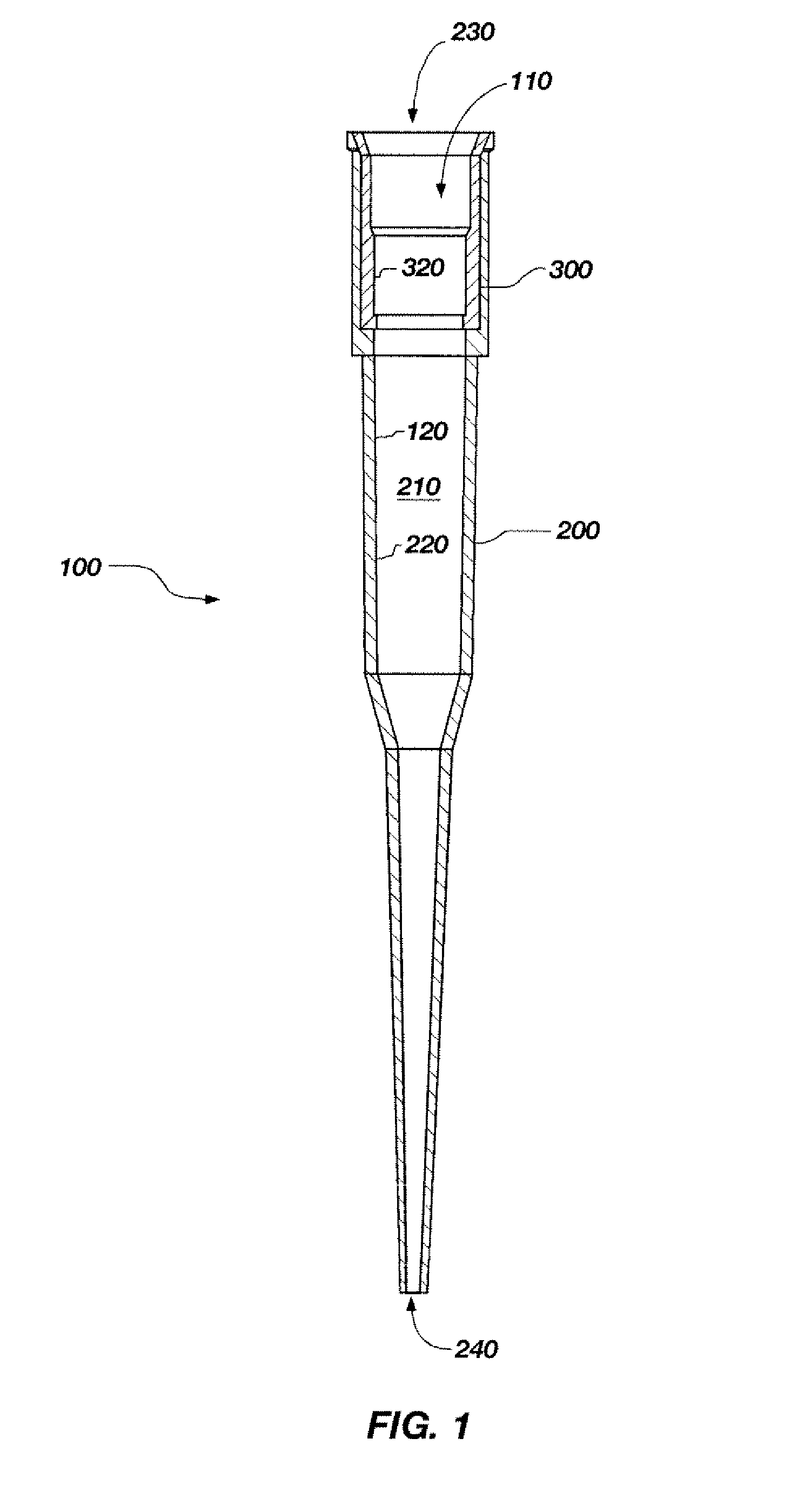Multi-component pipette tip and associated methods