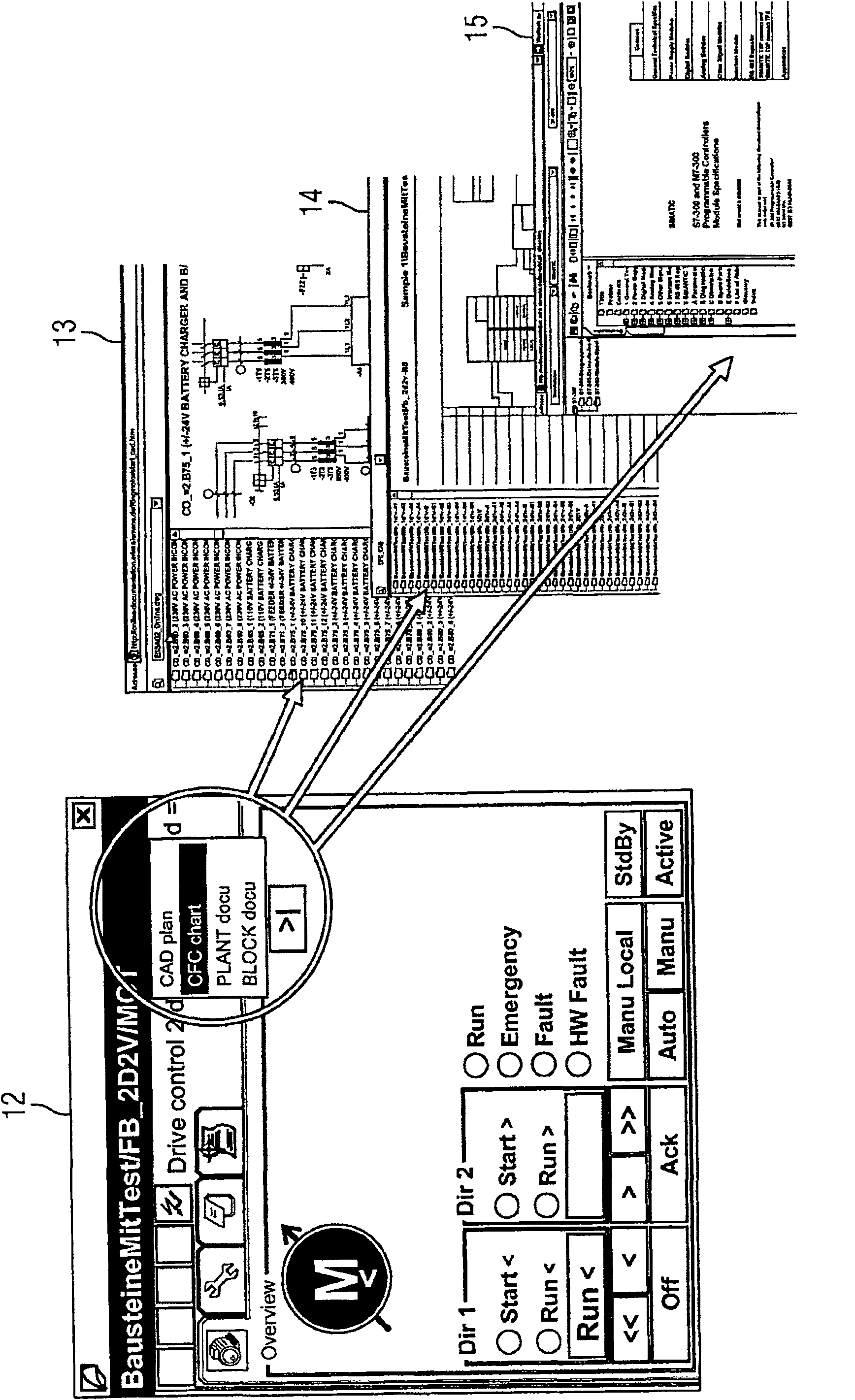 Method for interlinking technical data and system for operating and observing an industrial plant