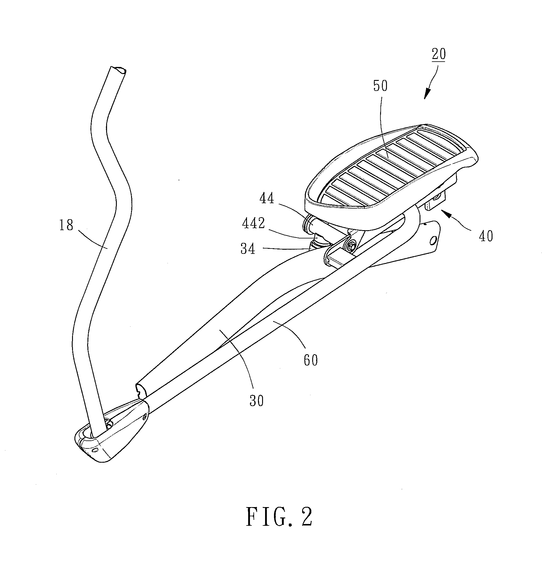 Pedal correction mechanism for elliptical trainer