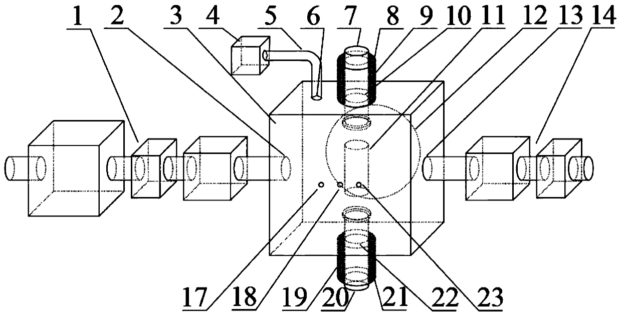 Axial-flow type high-flow-speed high-pressure-intensity test device