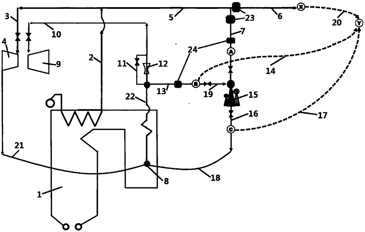 Steam and heat supply system for depth thermoelectric decoupling