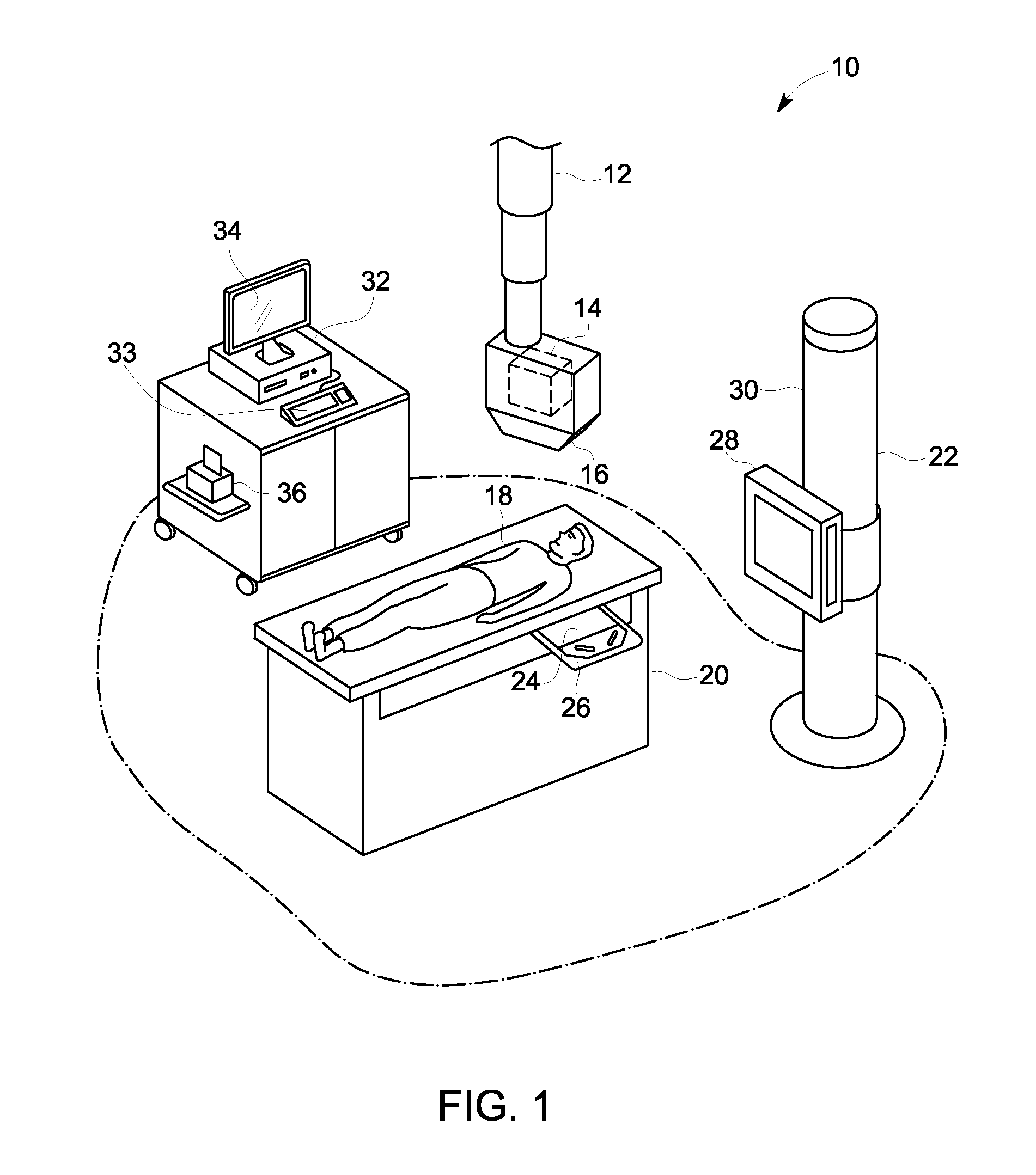 Power and communication interface between a digital X-ray detector and an X-ray imaging system