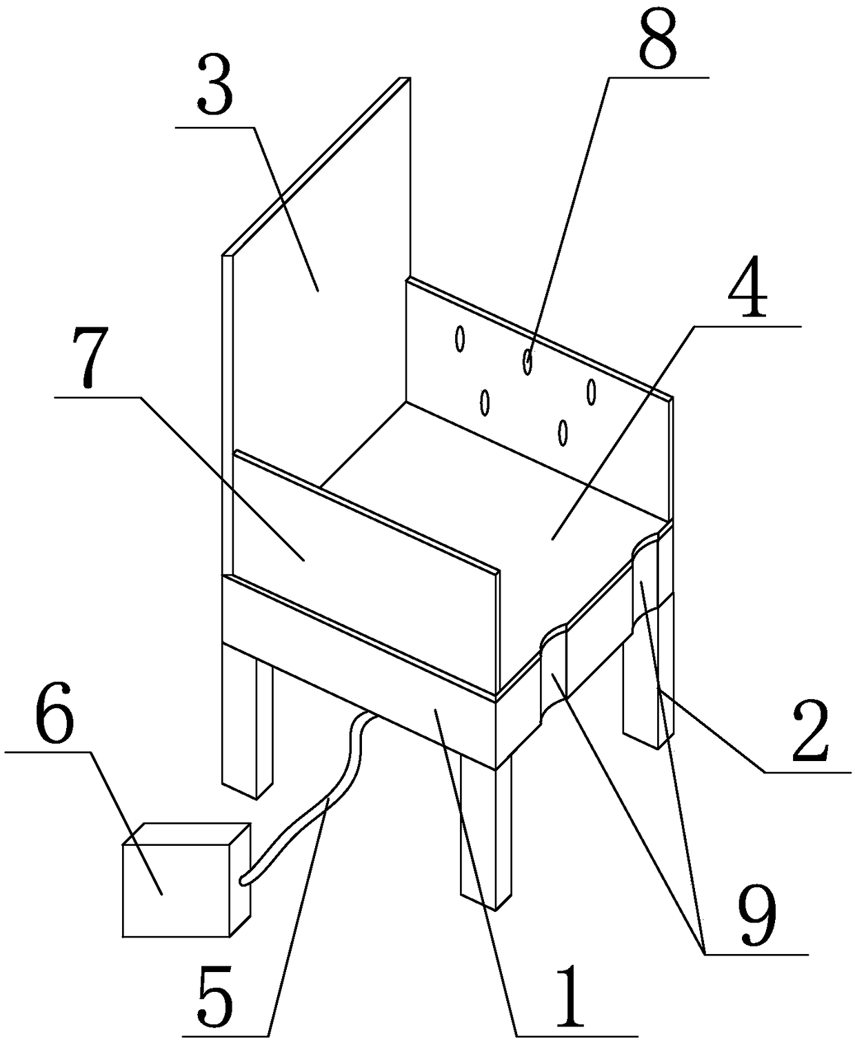 Cooling furniture capable of regulating outdoor comfort