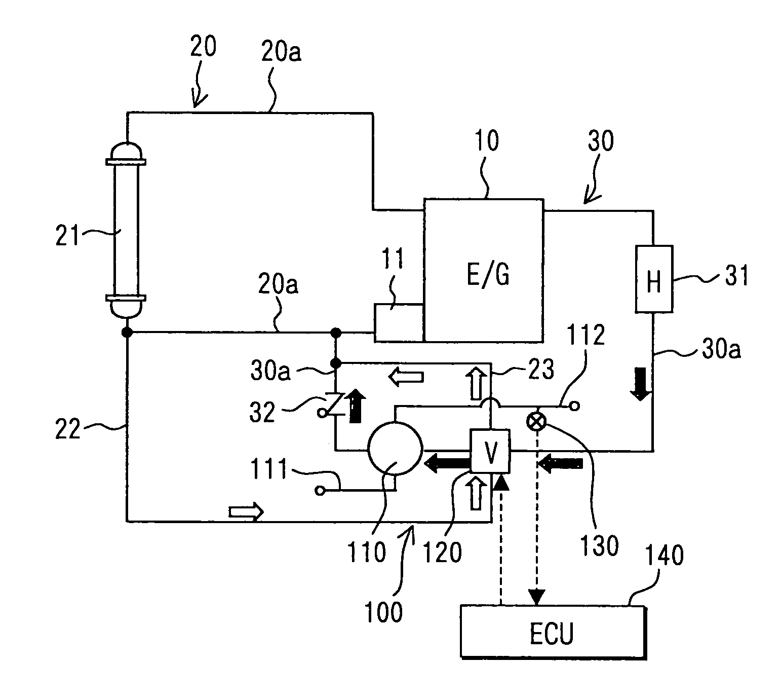 Cooling water circuit system