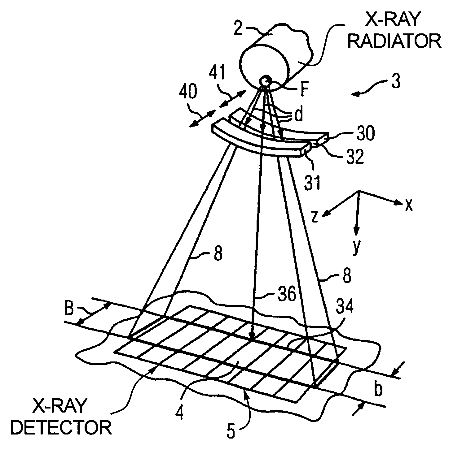 Method for operating a computed tomography apparatus having a diaphragm at the radiation detector