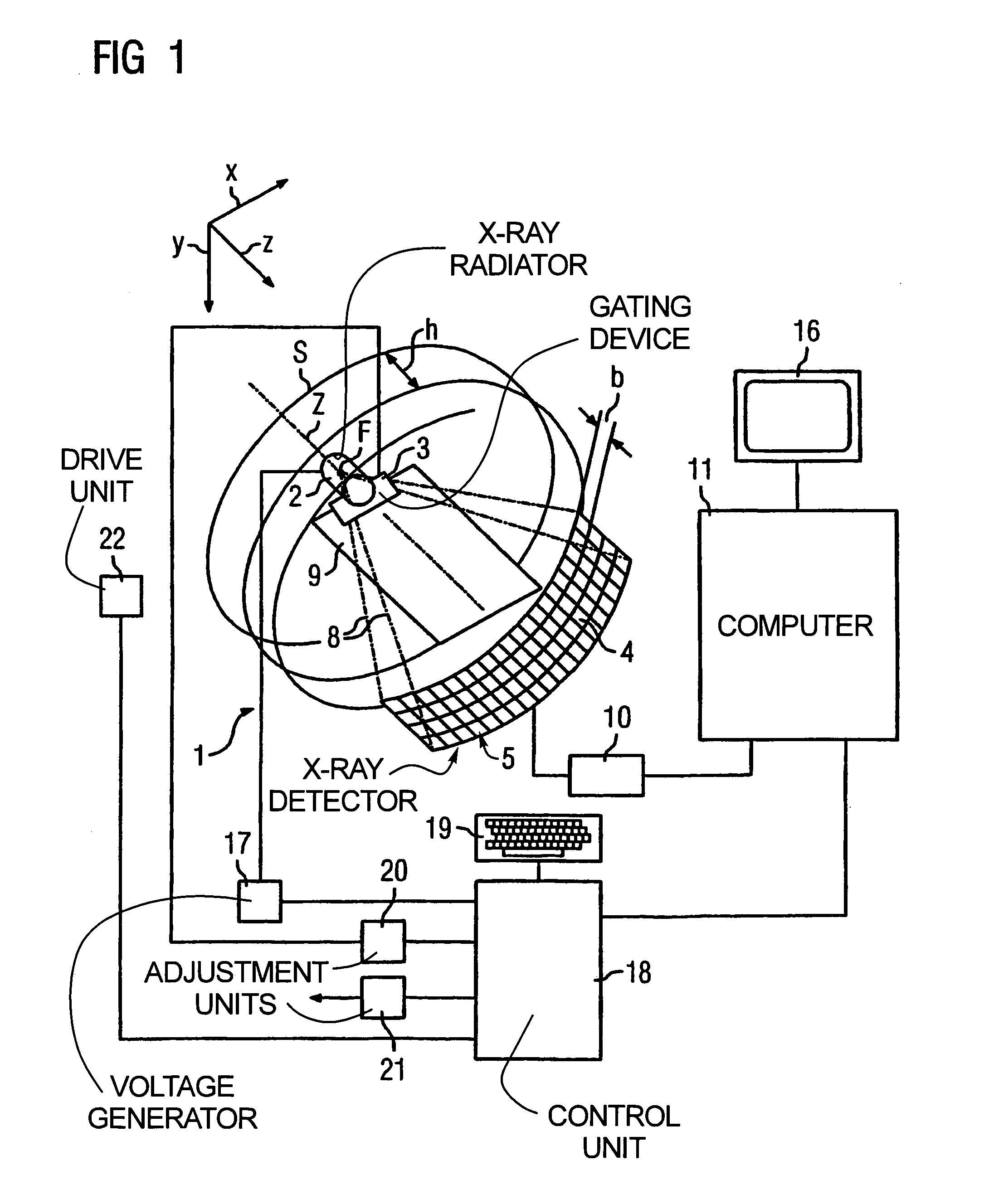 Method for operating a computed tomography apparatus having a diaphragm at the radiation detector