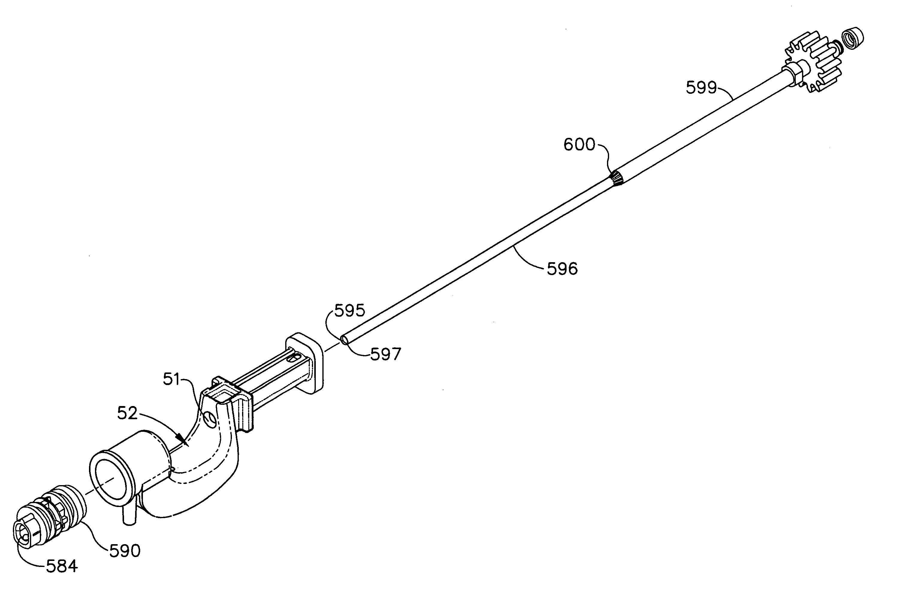 Surgical biopsy device having automatic rotation of the probe for taking multiple samples