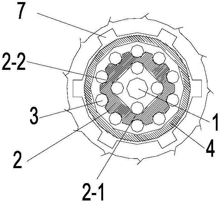 An anchor cable centering support device