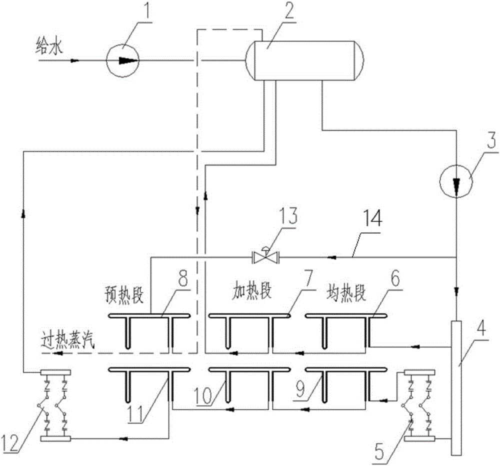 Stepping type heating furnace vaporization cooling device capable of generating superheated steam