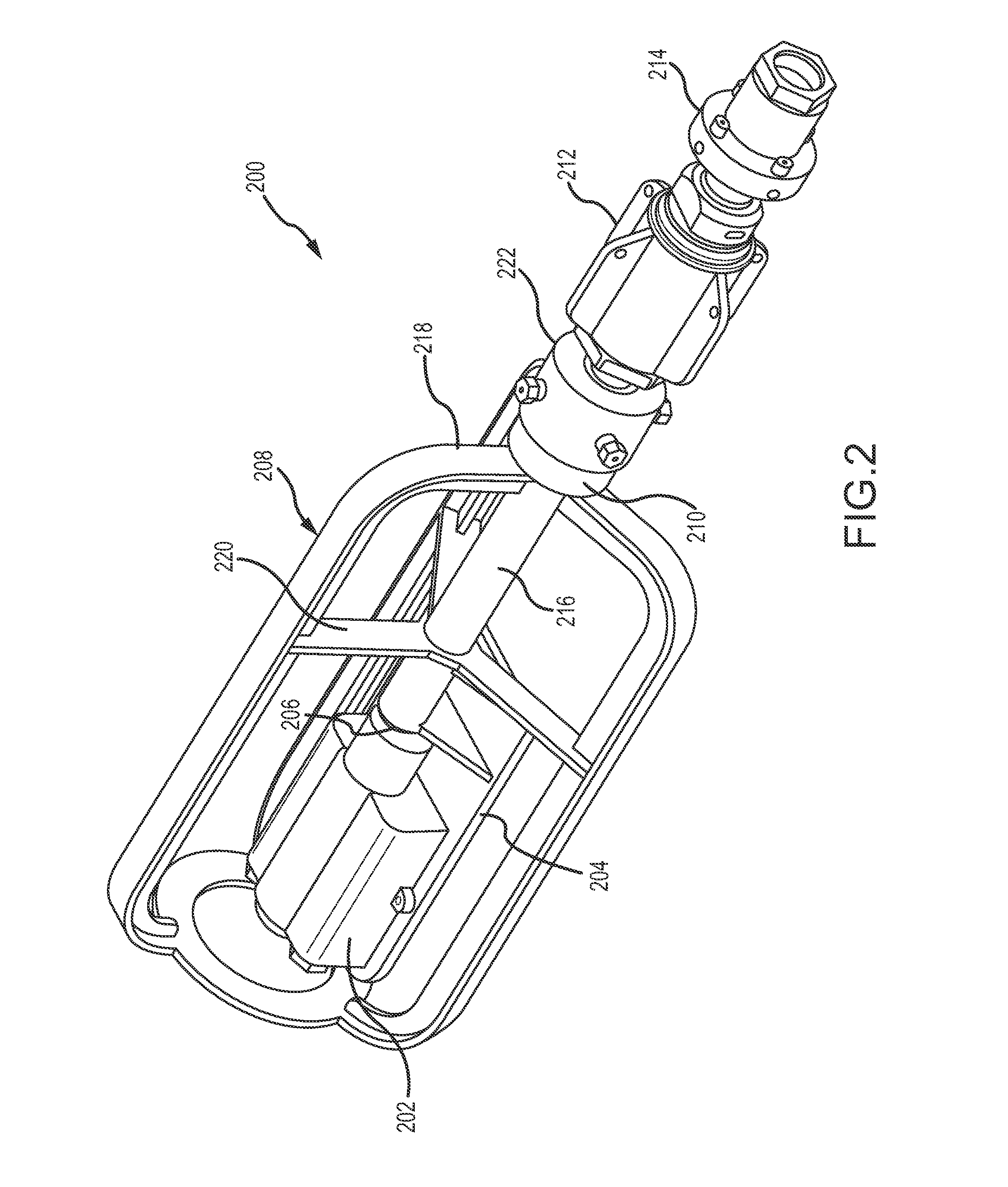 Camera skid tractor nozzle assembly