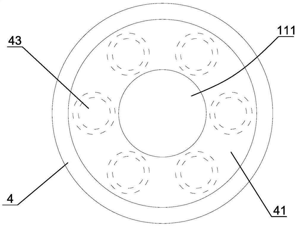 Anti-loose anti-bending automatic compensation fastening bolt structure of large clean energy equipment