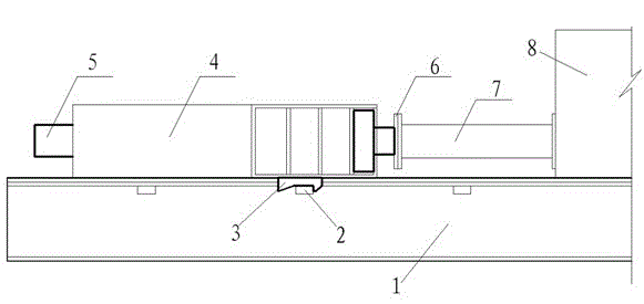 Automatic-locating continuous pushing device for large box beams
