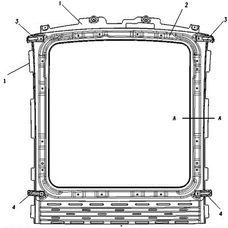 Reinforcing ring for automobile panoramic sunroof