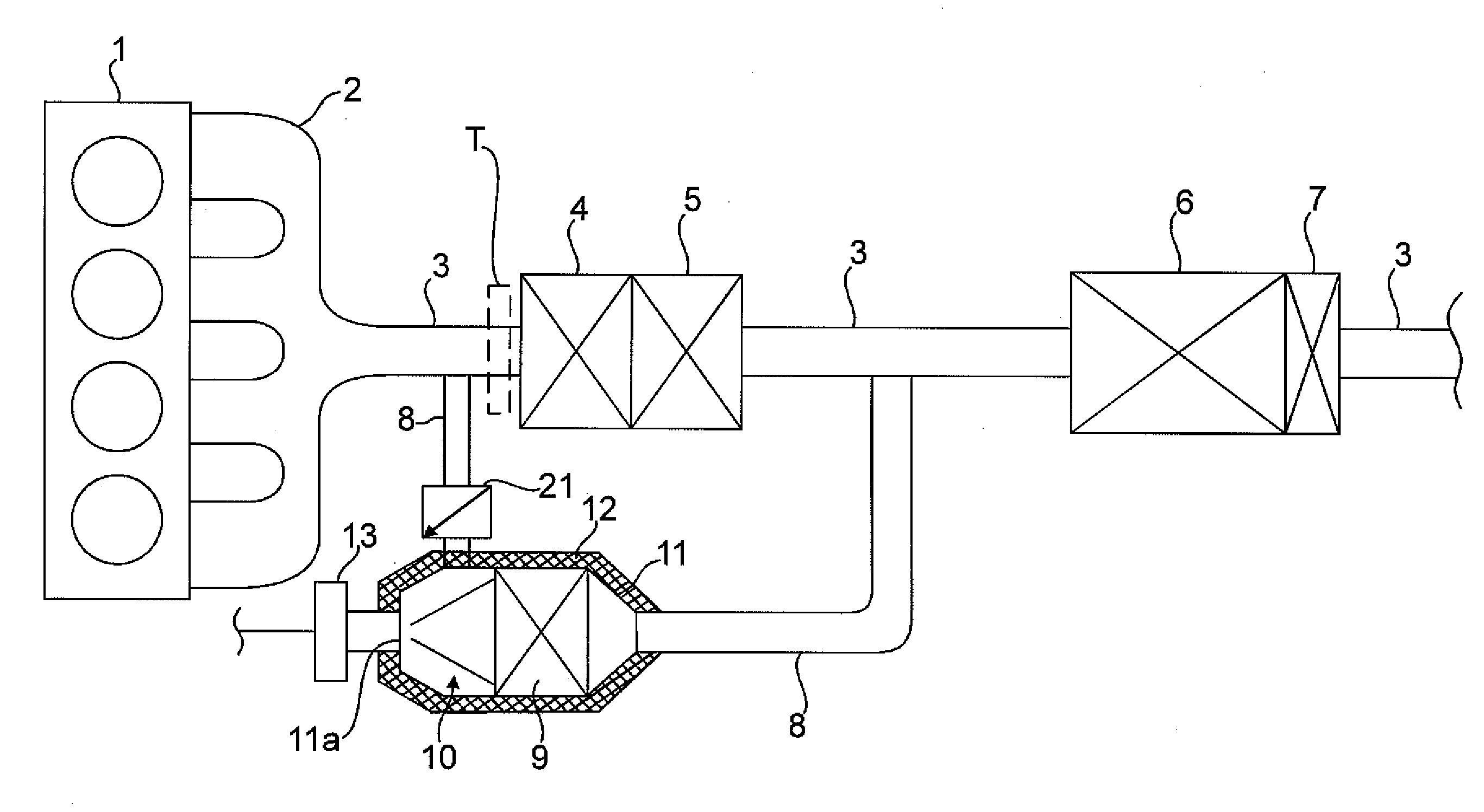 Device for the aftertreatment of exhaust gases of internal combustion engines