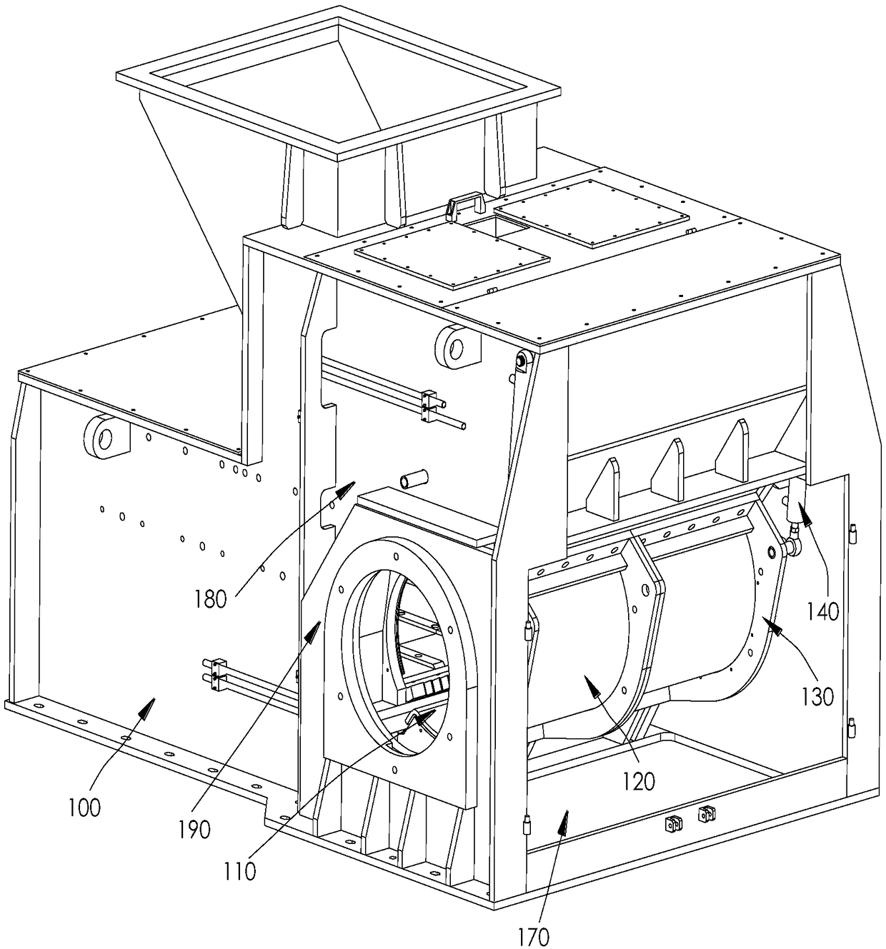 A single shaft shredder