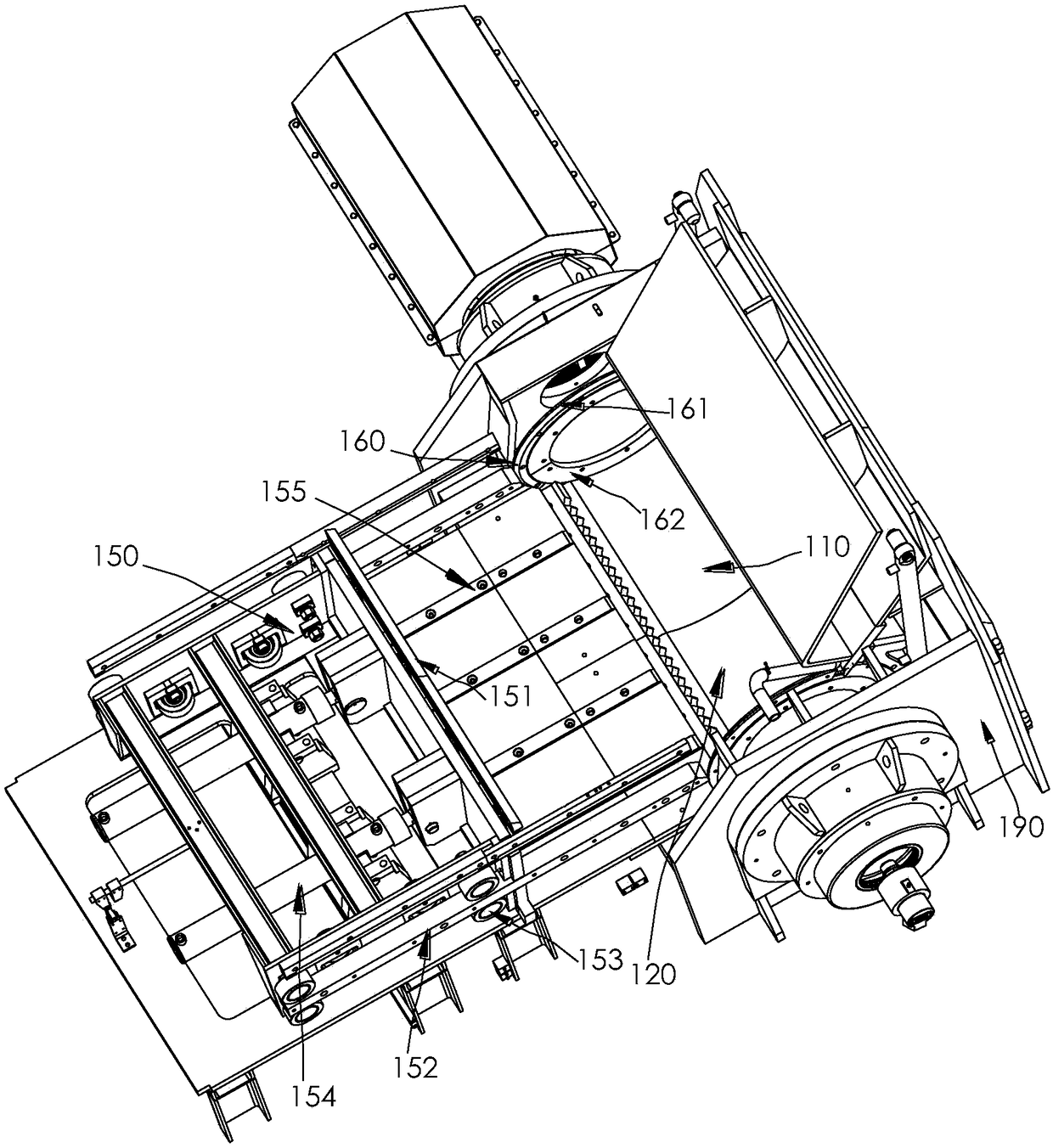 A single shaft shredder