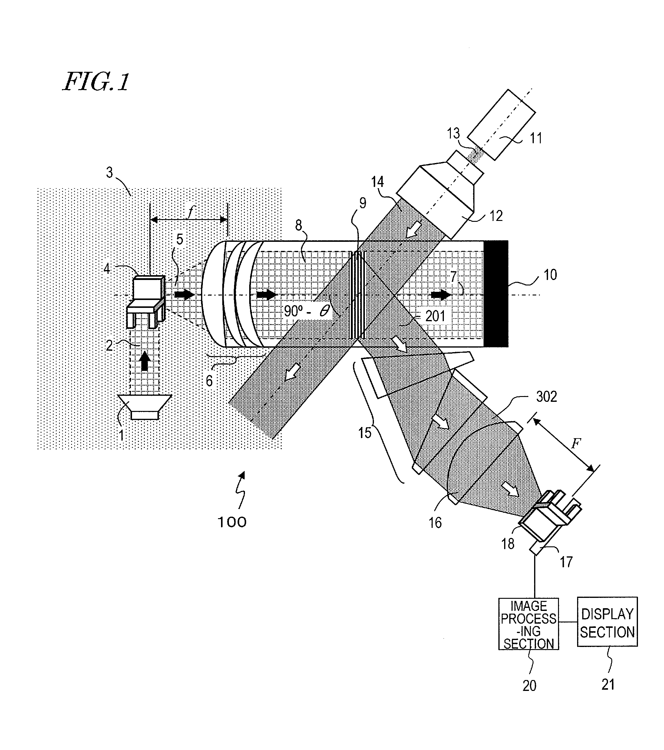 Acousto-optic imaging system, and acousto-optic imaging apparatus