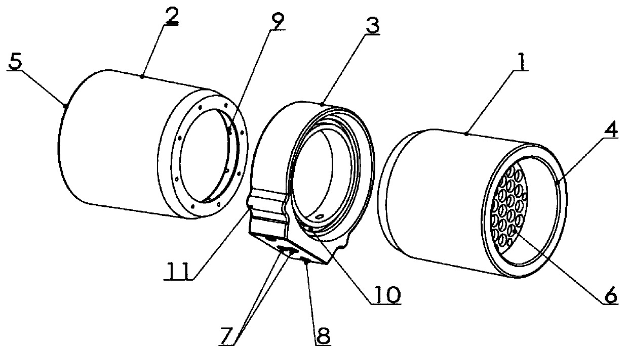 Peripheral sampling differential pressure sensor for gas flow collection