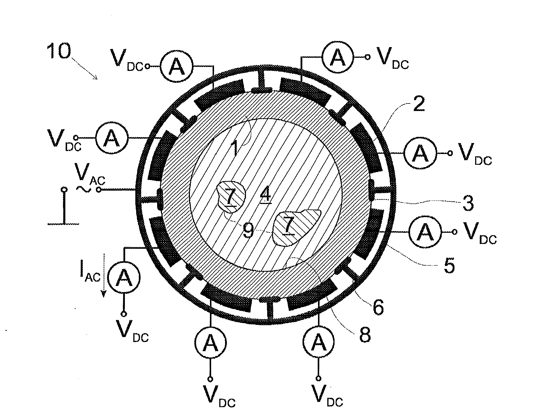 Method and apparatus for investigating permittivity in a target domain