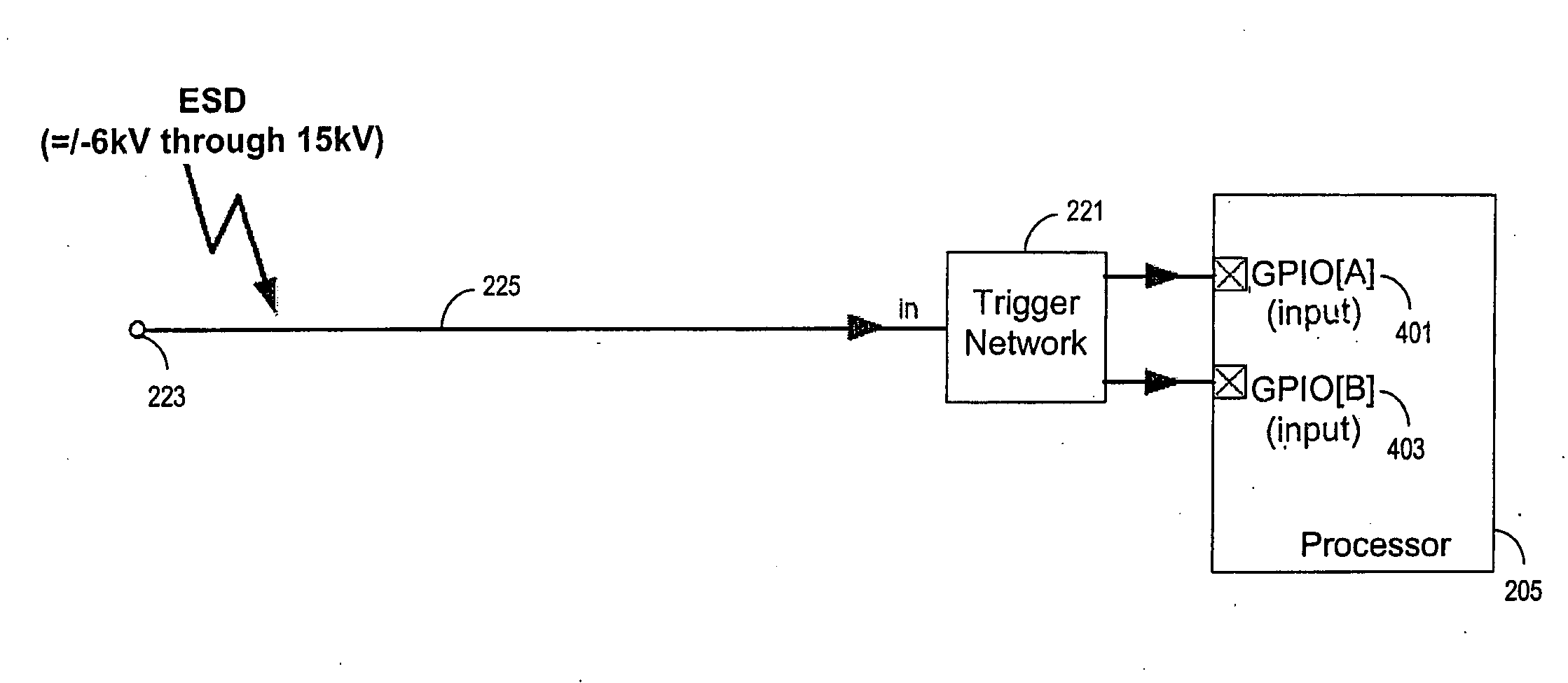 Controlling a mobile telephone responsive to an ESD event