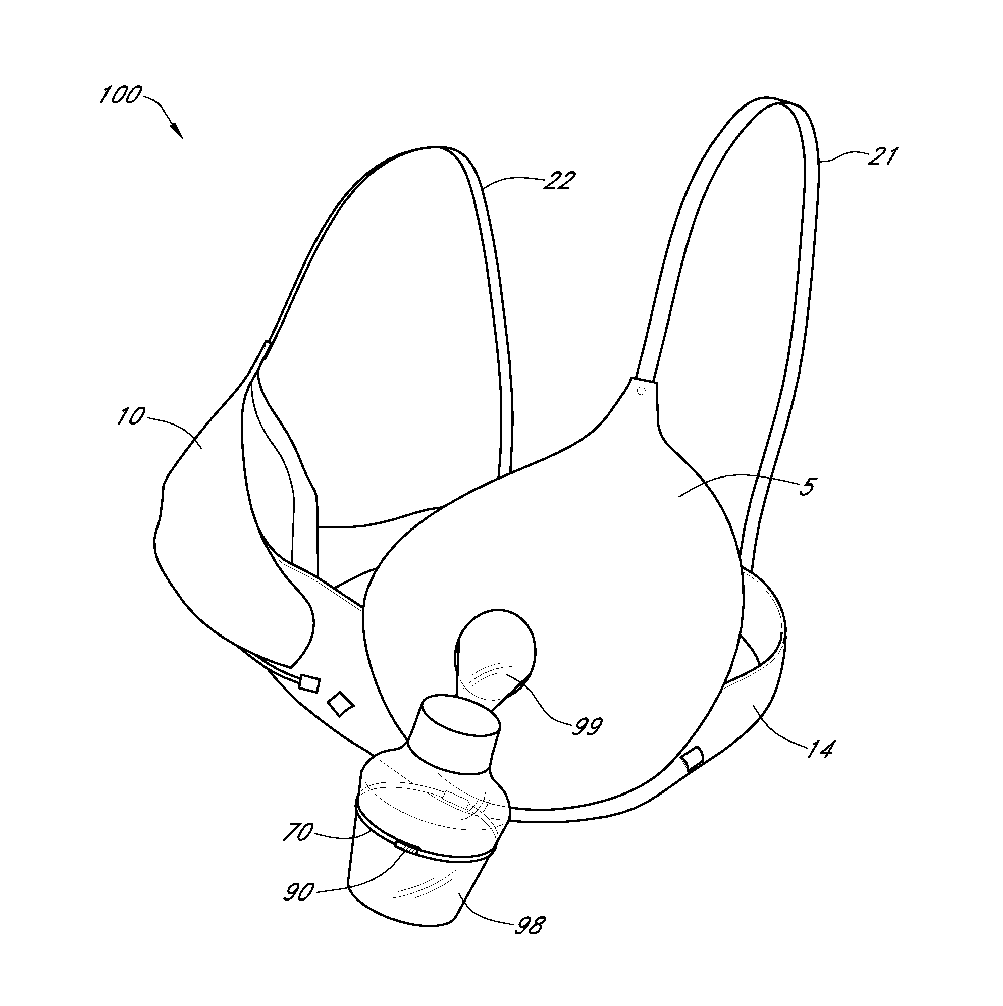 Brassiere configured to receive breast pump receptacle