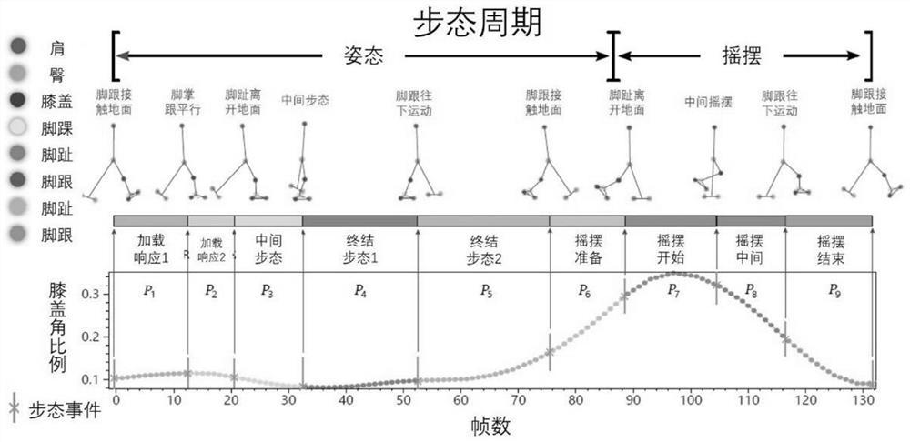 Multi-channel time sequence gait analysis algorithm based on direct feature extraction