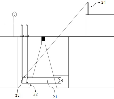 A connection method of a segmented semi-submersible barge connection mechanism