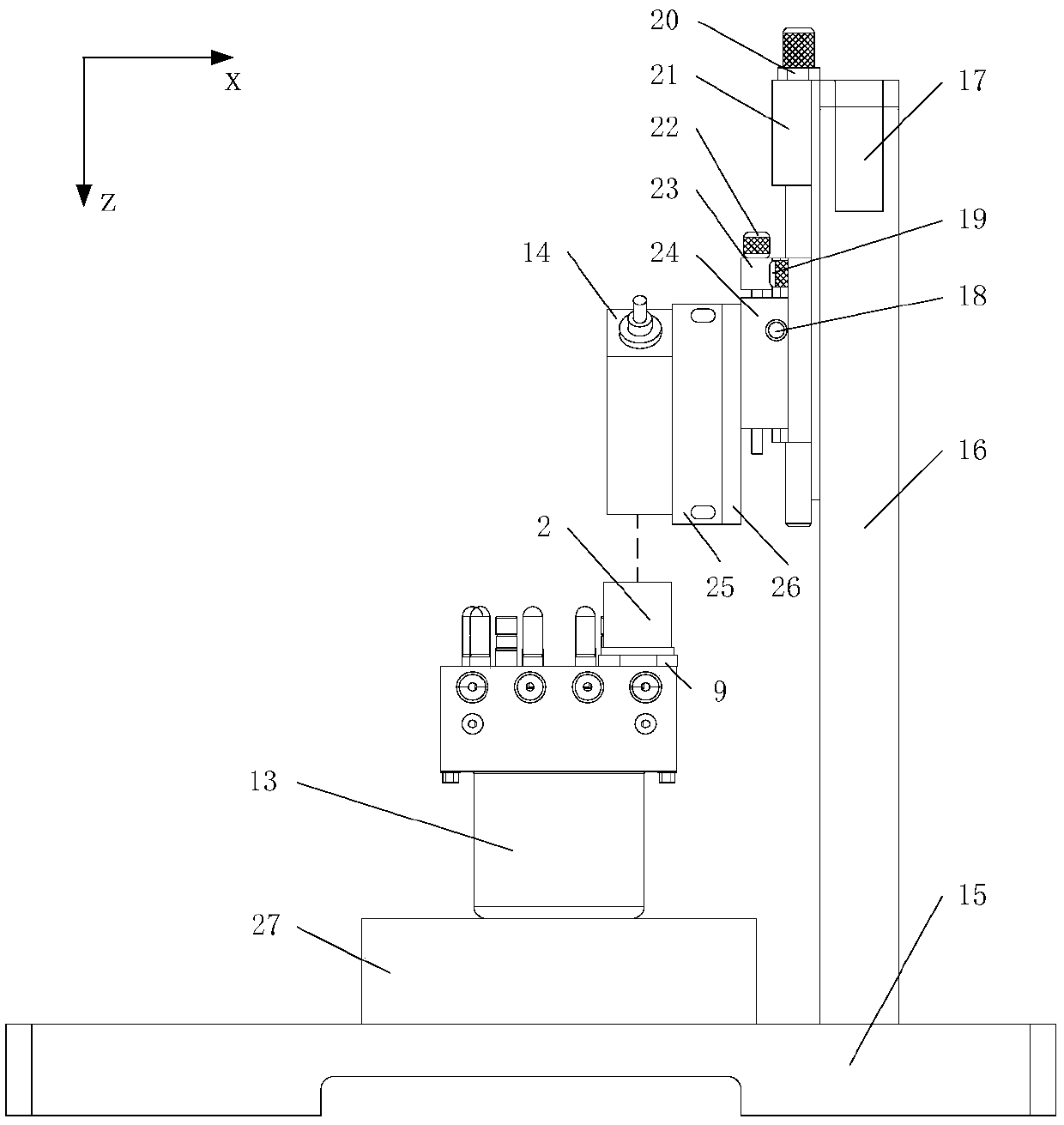 Device and method for measuring spool displacement based on laser displacement sensor