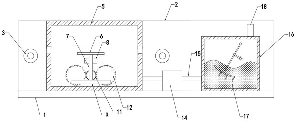 Foaming preheating equipment for strip-shaped high-polymer material