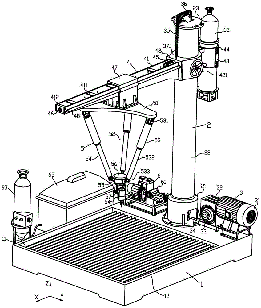 Six degrees of freedom hybrid water jet engraving robot