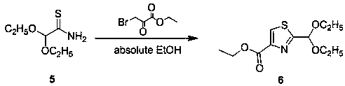 Synthesis method of 2-formyl-4-carboxylic acid ethyl thiazole