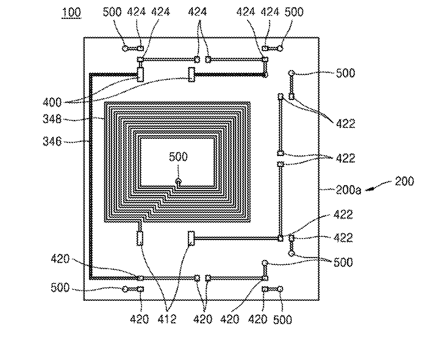 Antenna module package, antenna module package circuit, battery pack including the same and mobile device including the same
