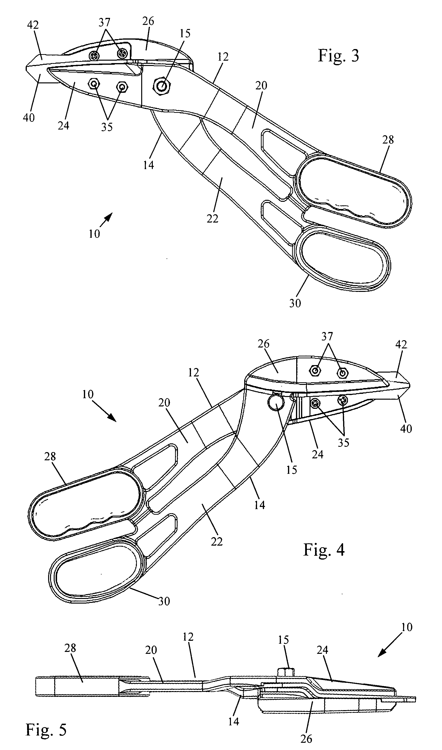 Replaceable blade offset snips