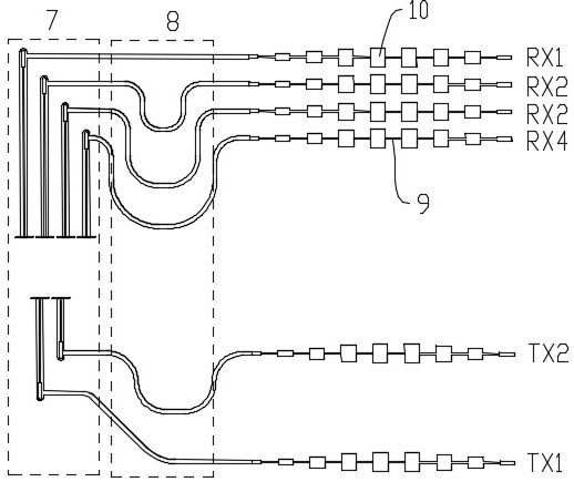 Radar antenna array structure with low sidelobe