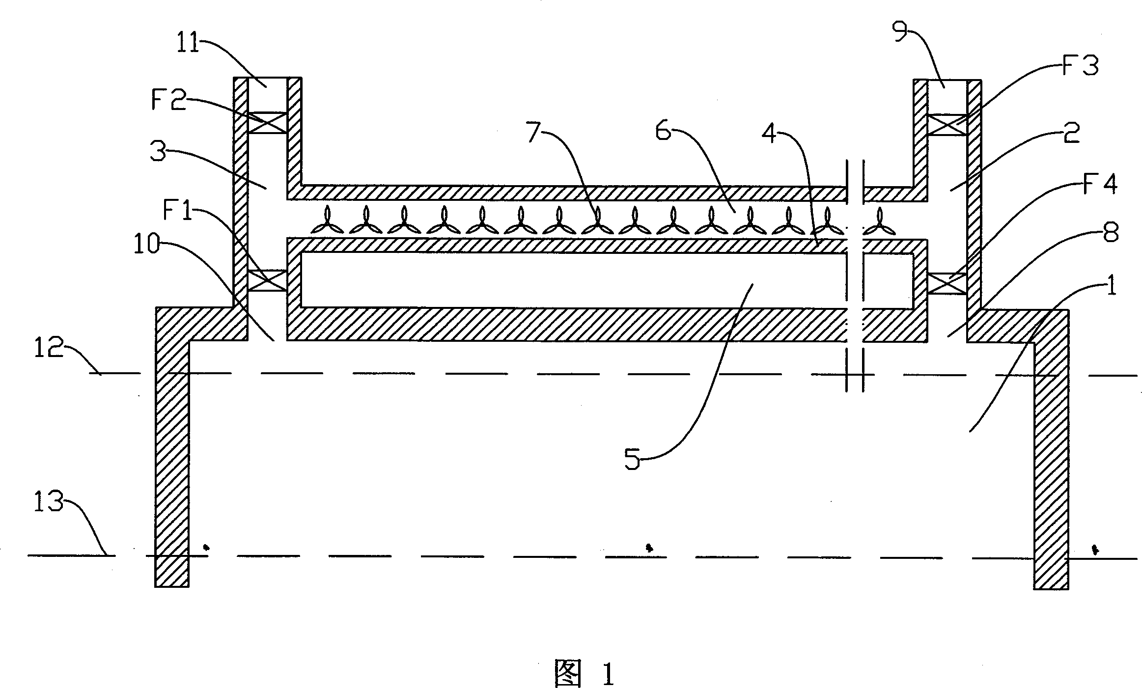 Air type tide generating method and special apparatus thereof